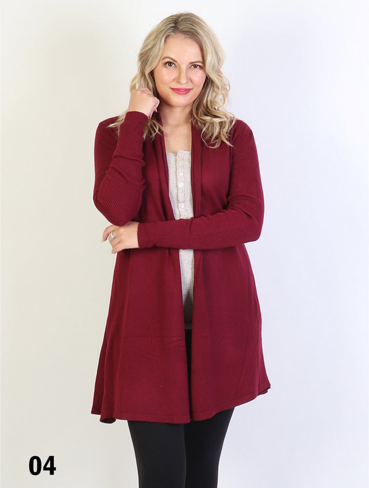 Plus Size Open Front Cardigan