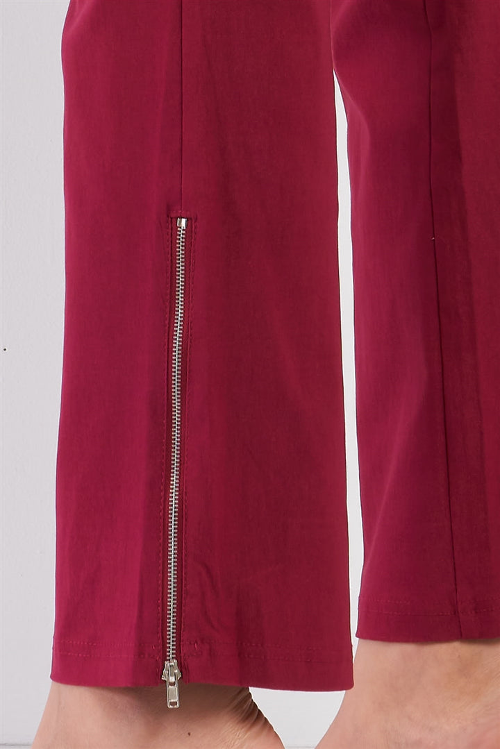 Mid-Rise Two Side Leg Zipper Pants
