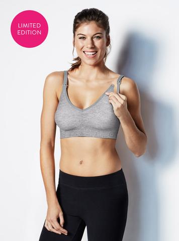 Bravado Body Silk Seamless Yoga Nursing Bra Dove Heather S