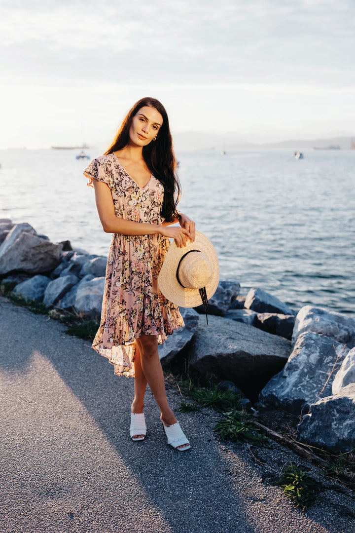 Emma High Low Dress - Pink