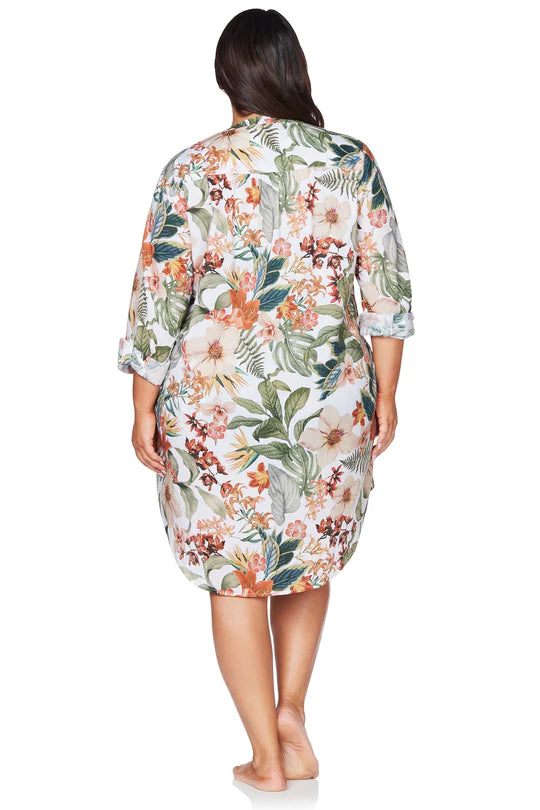 Into The Saltu White Gershwin Over Shirt Cover Up