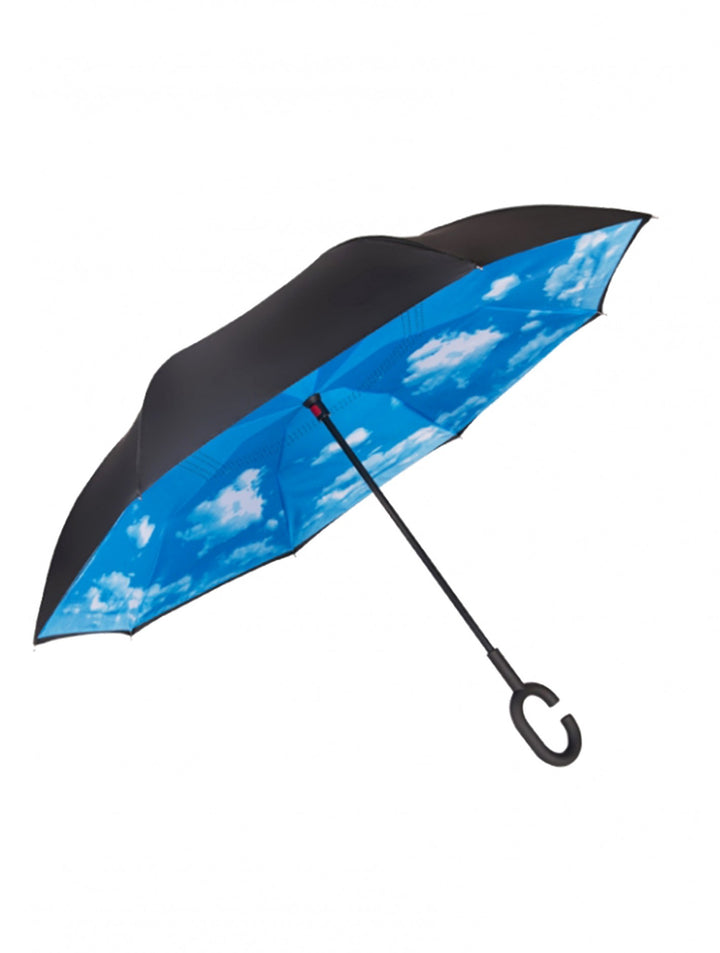 Double Layer Inverted Umbrella w/ C-Shaped Handle