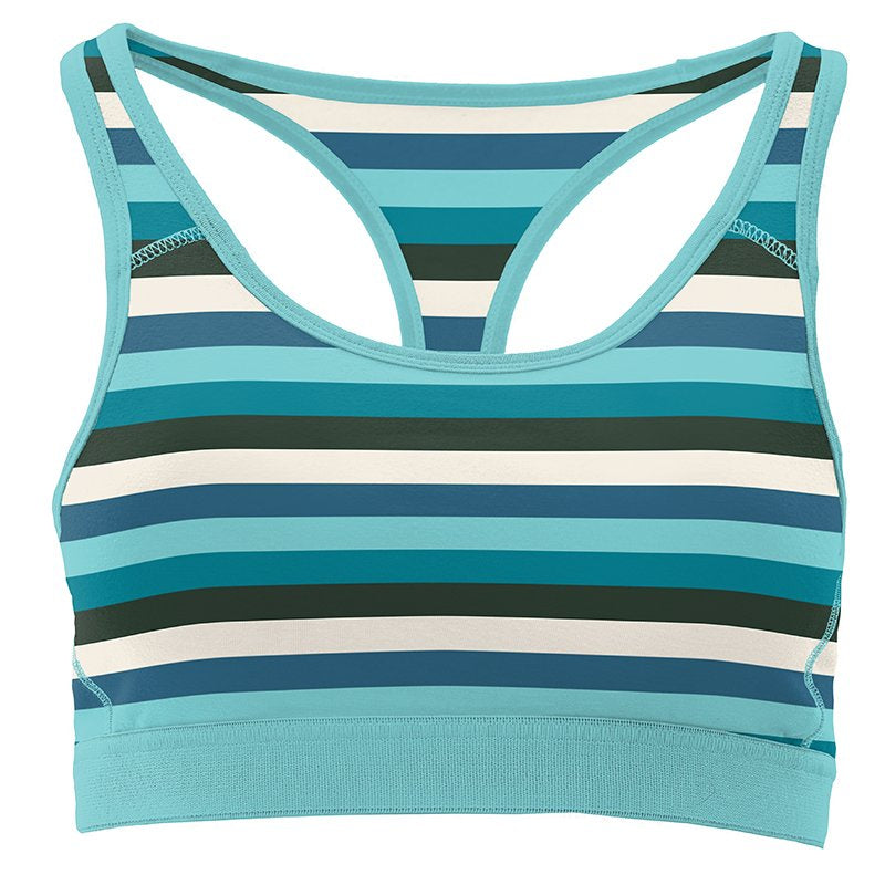 Striped Luxe Sports Bra