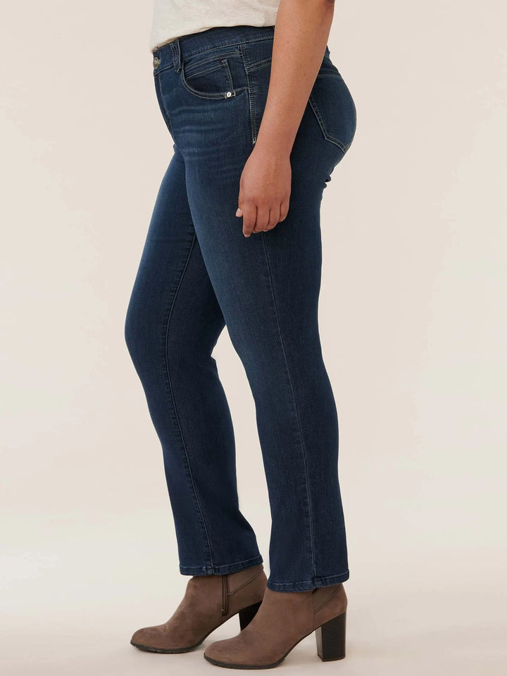 "Ab"solution® Indigo Booty Lift Plus Straight Leg Jeans - Size 24 W