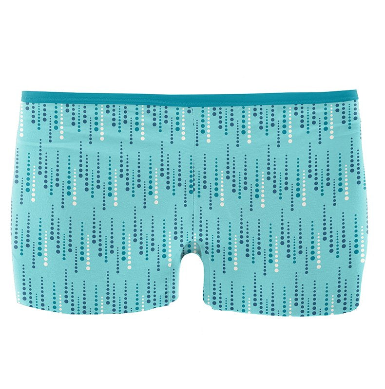 Women's Printed Boy Short Underwear - Iceberg Icicles