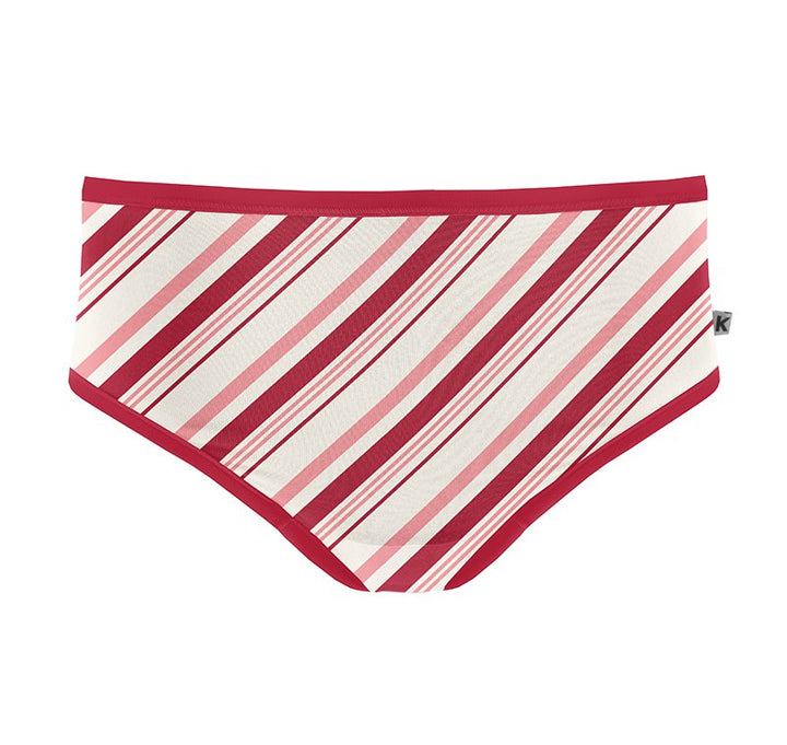 Kickee Printed Classic Brief - Strawberry Candy Canes - Medium