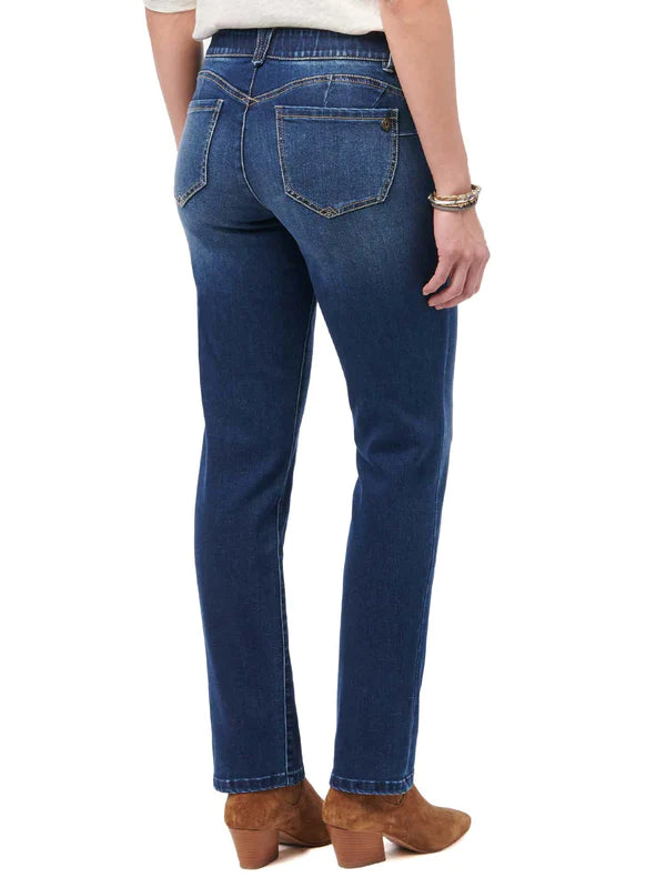 "Ab"solution® High Rise Blue Denim Plus Straight Leg Jeans