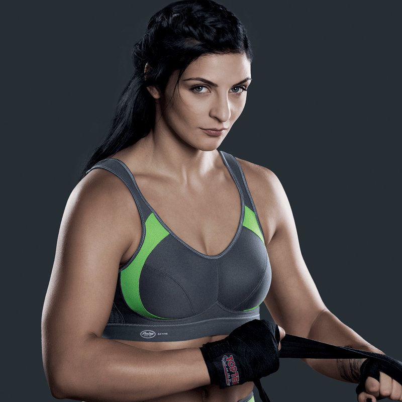 Extreme Control Sports Bra - Green/Grey - Sheer Essentials Lingerie & Swim