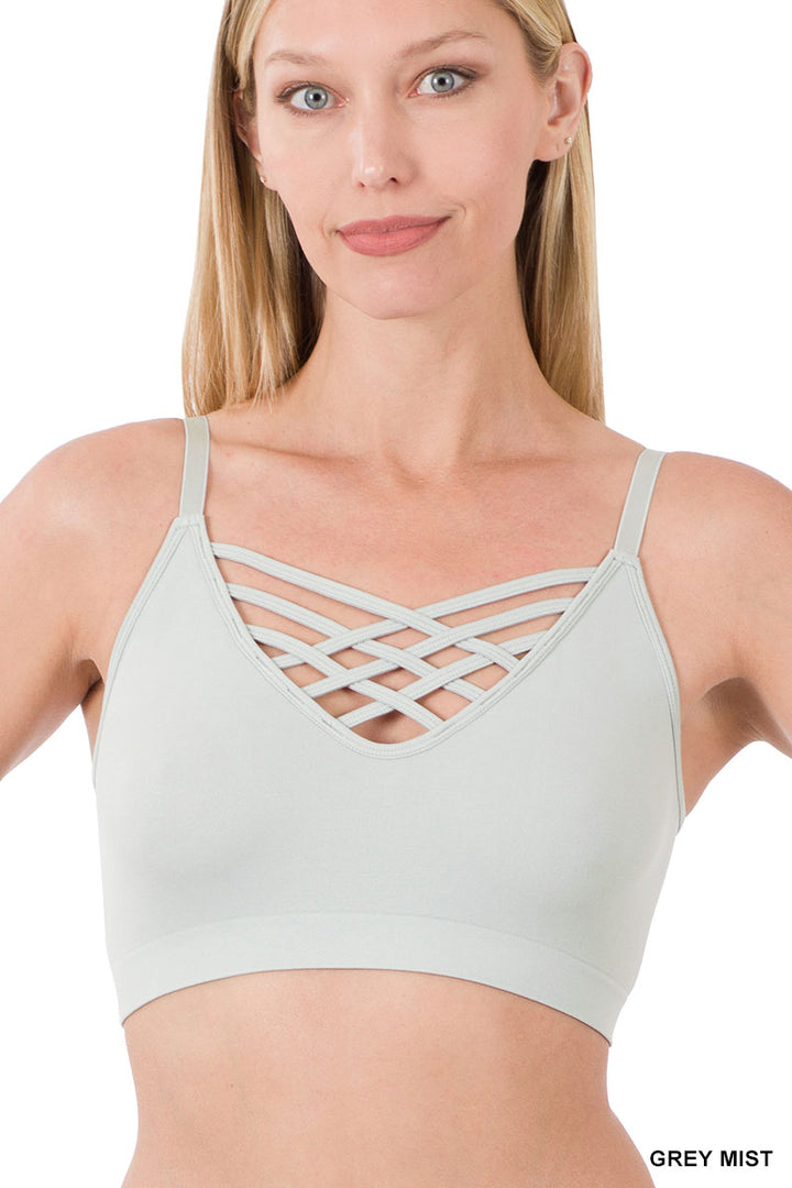 V-Neck Lattice Bralette