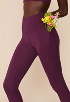 Girlfriend Collective High-Rise Pocket 28.5" Legging - Plum - Size 3 X