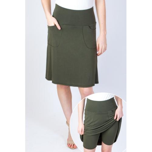 Bamboo Magna Skort - Khaki