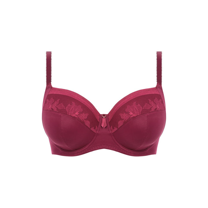 Illusion Side Support Bra - Berry