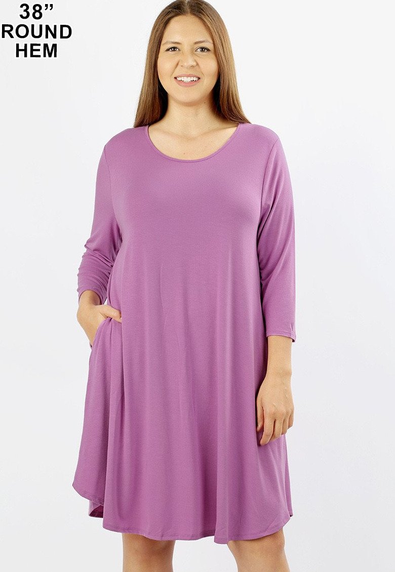 Round Hem A-Line Dress