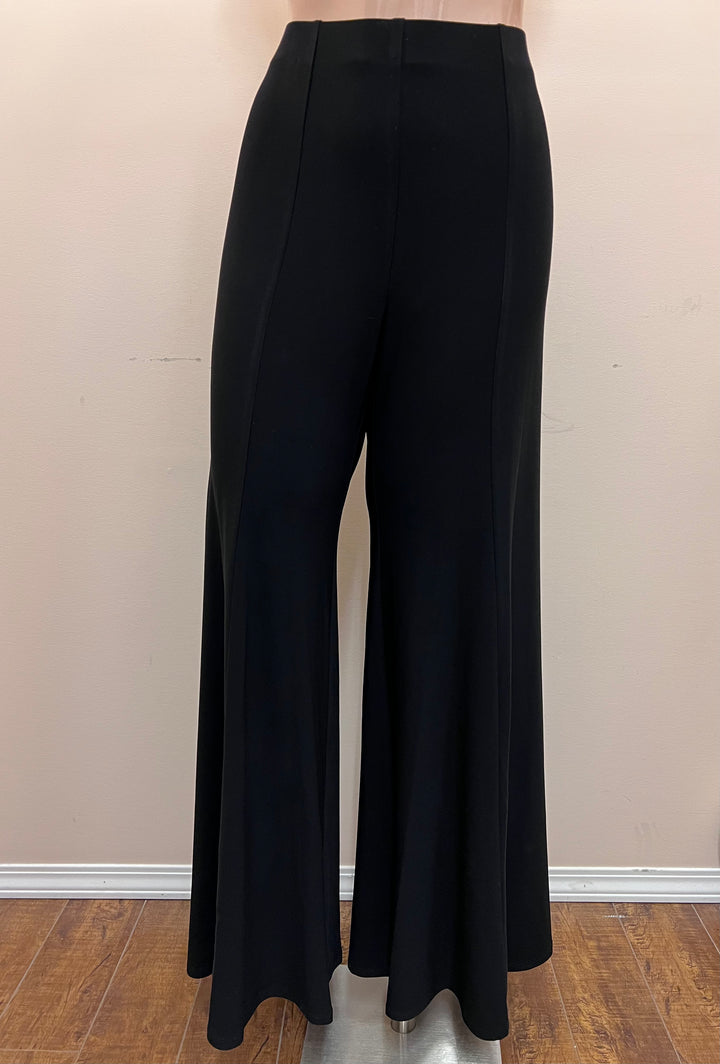 Black Pull-On Flowy Dress Pants