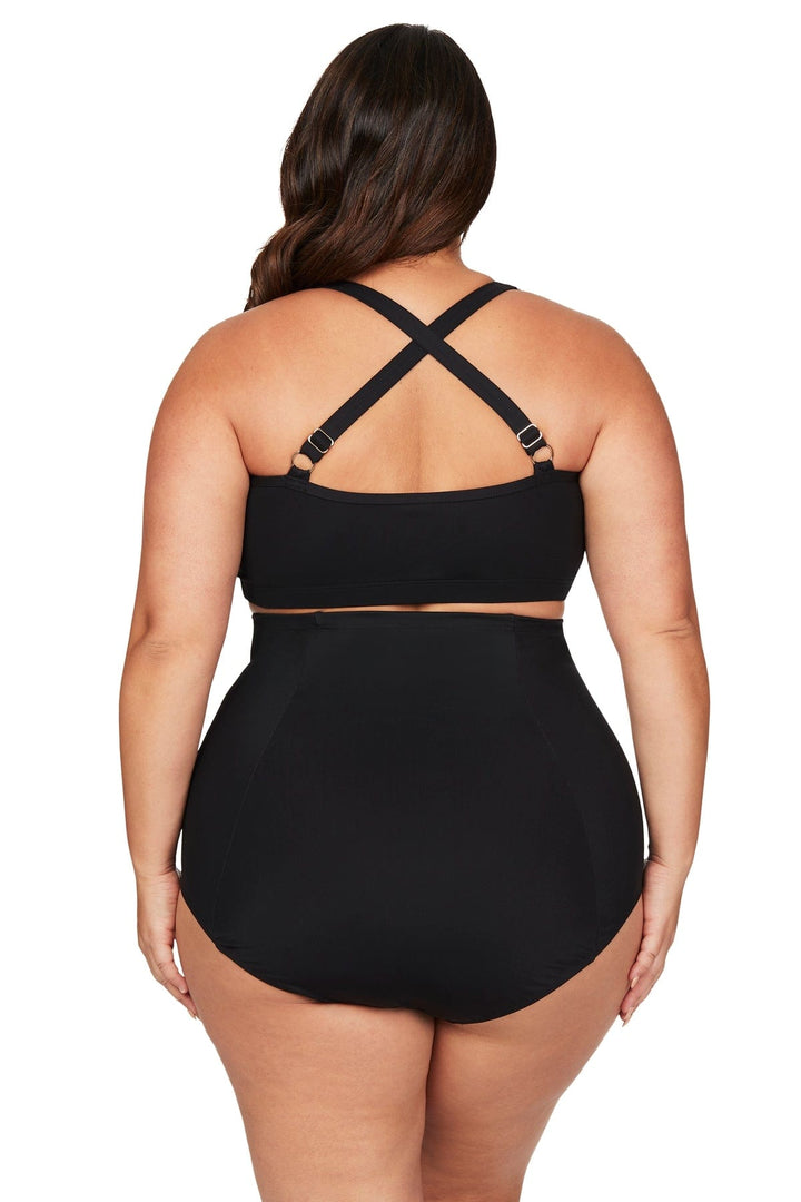 Sculpt Black Michelangelo Extra High Waisted Swim Pant