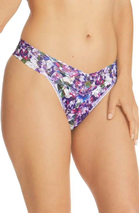 Hanky Panky Purple Pansy Lace Thong