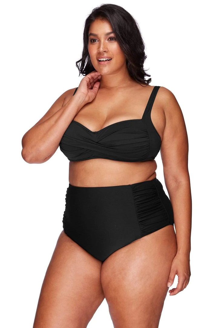 Hues High Waist Swim Bottom