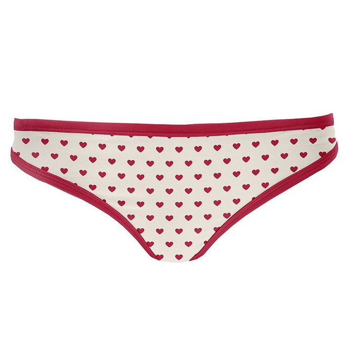 Women's Print Classic Thong - Natural Hearts