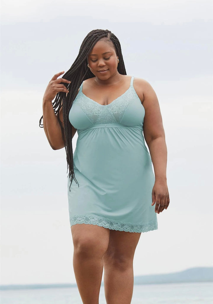 Montelle Full Bust Support Chemise - Skylight - Size Small