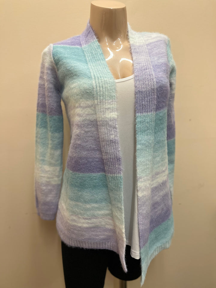 Pastel Striped Cardigan - Size Large