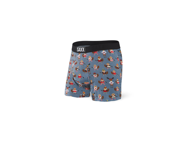 Saxx Ultra Free Agent with Fly - Grey Puck Yeah - Size Small