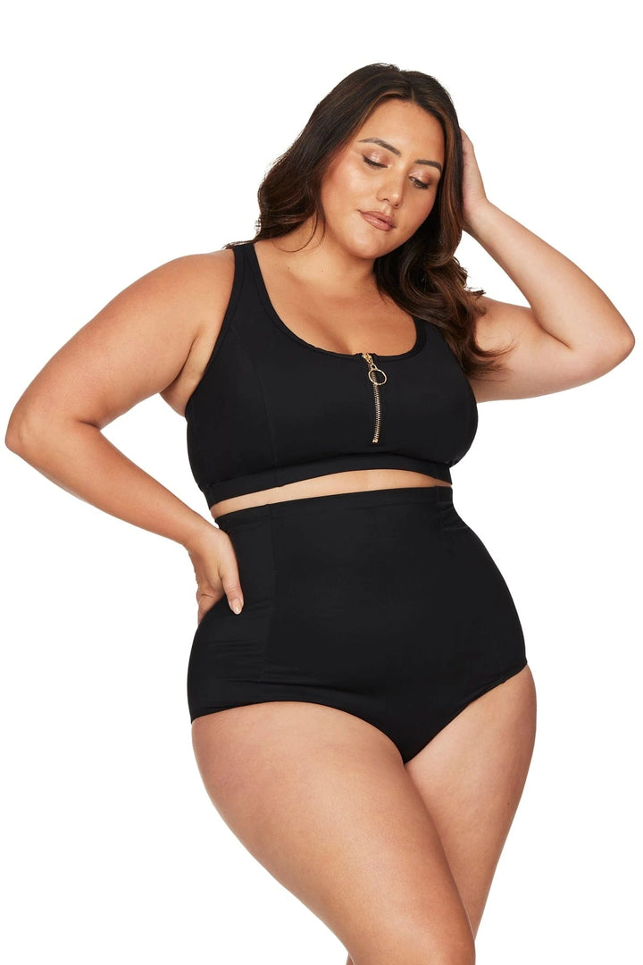 Sculpt Black Michelangelo Extra High Waisted Swim Pant