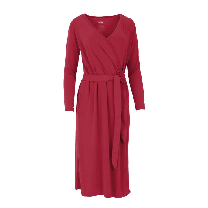 Solid Basic Robe - Crimson