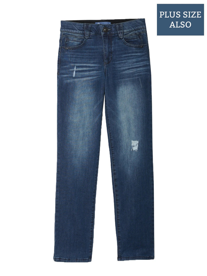 "Ab"solution® Blue Vintage Denim Plus Straight Leg Jeans