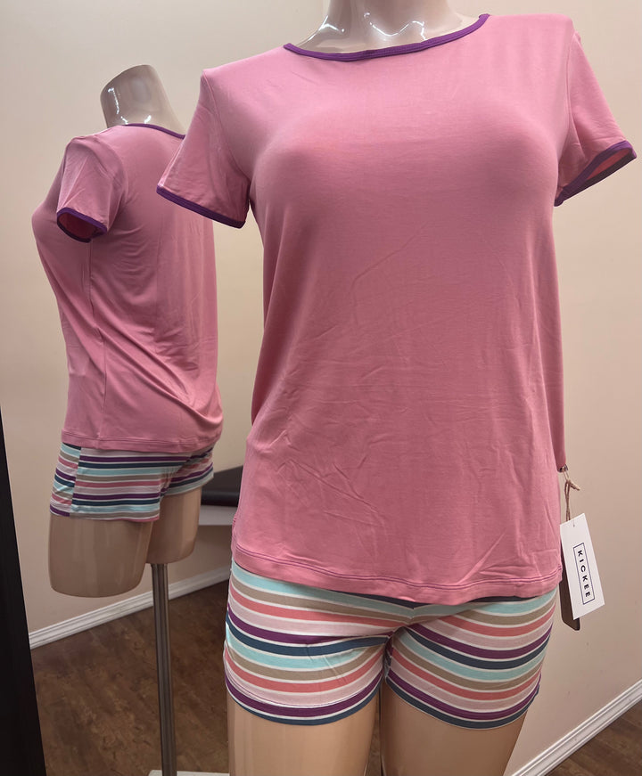 Short Sleeve Pajama Set with Shorts