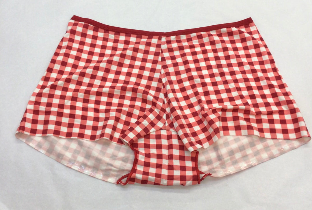 Women's Print Boy Short Underwear - Strawberry Gingham - Size Small