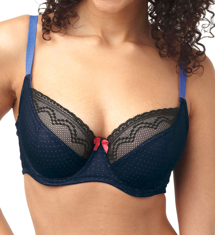 Hettie Balconnet - Black / Cobalt - Size D 34