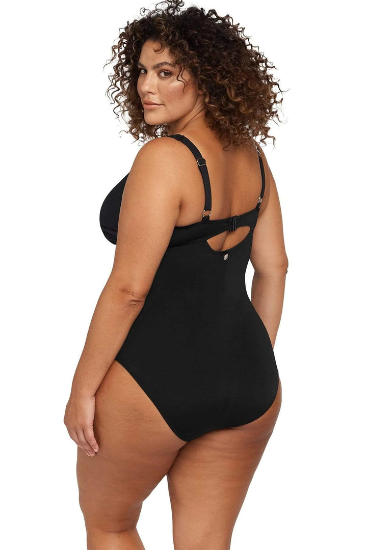 Natare Black Chlorine Resistant Delacroix One Piece