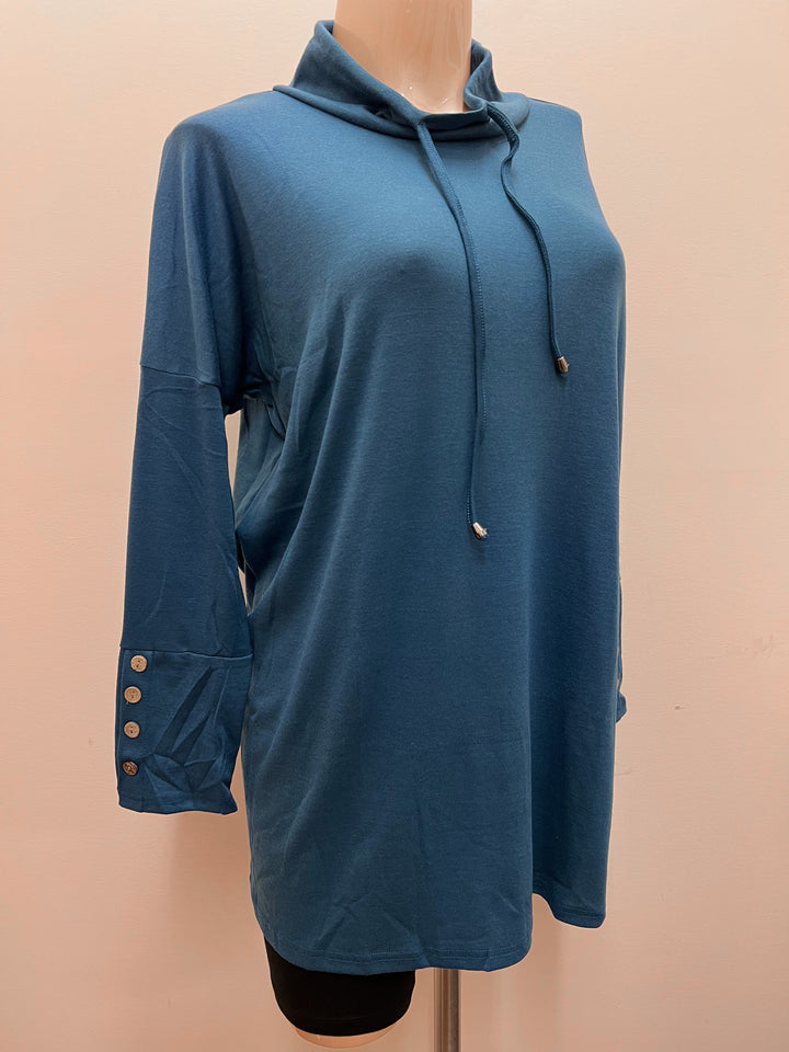Papa Teal Hoody - Size 2 X
