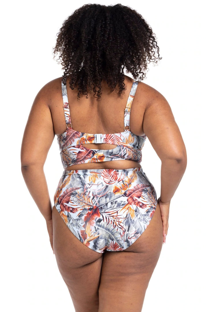 Eco Paradise Pale Blue Cezanne High Waist High Leg Swim Pant