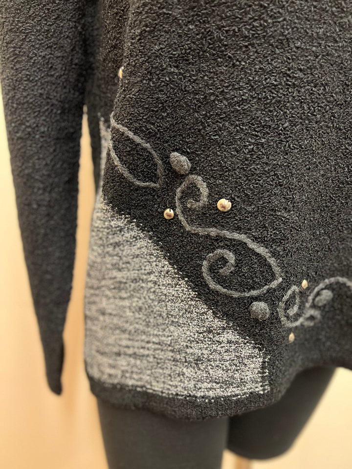 Papa Long Sleeve Button Detail Sweater - Size Large