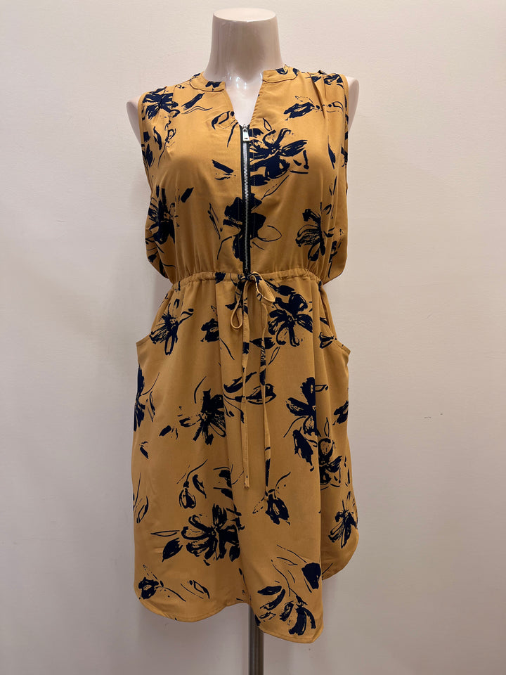 Papa Zip Front Shirt Dress - Size Medium