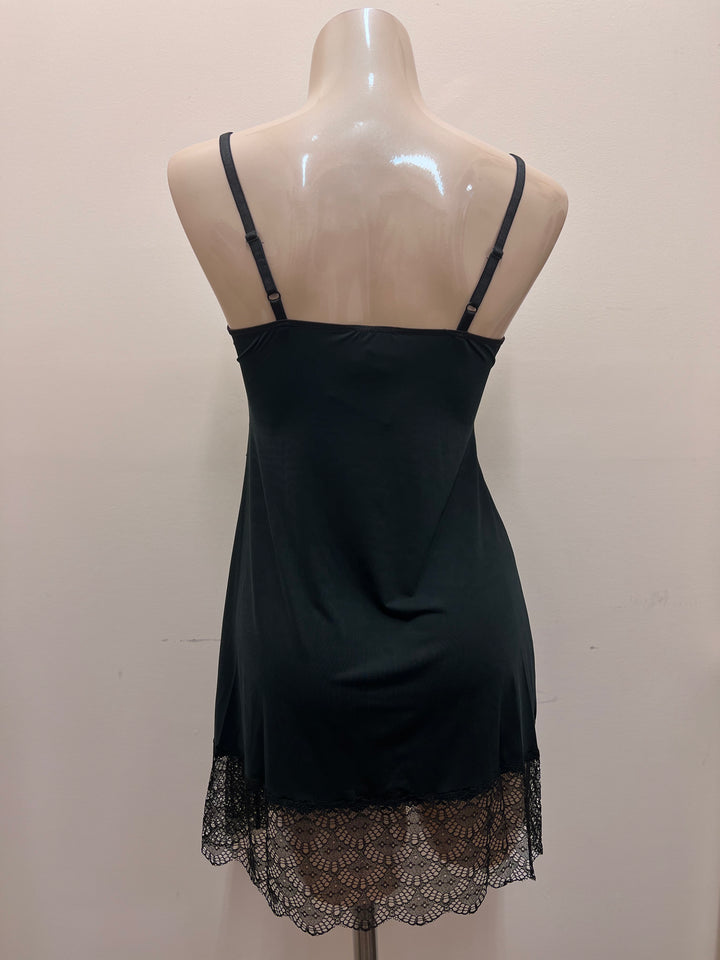 Najerika Amber Satin & Lace Chemise - Size Small