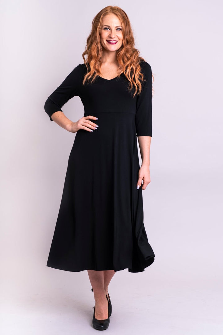 Soul 3/4 Sleeve Dress - Black