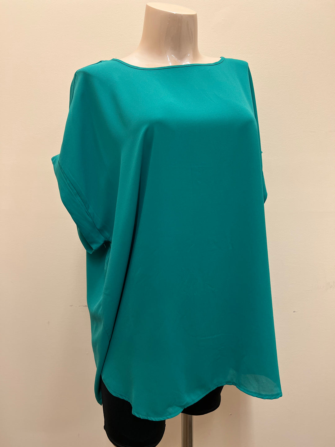 Dobby Rolled Sleeve Top - Size 2 X