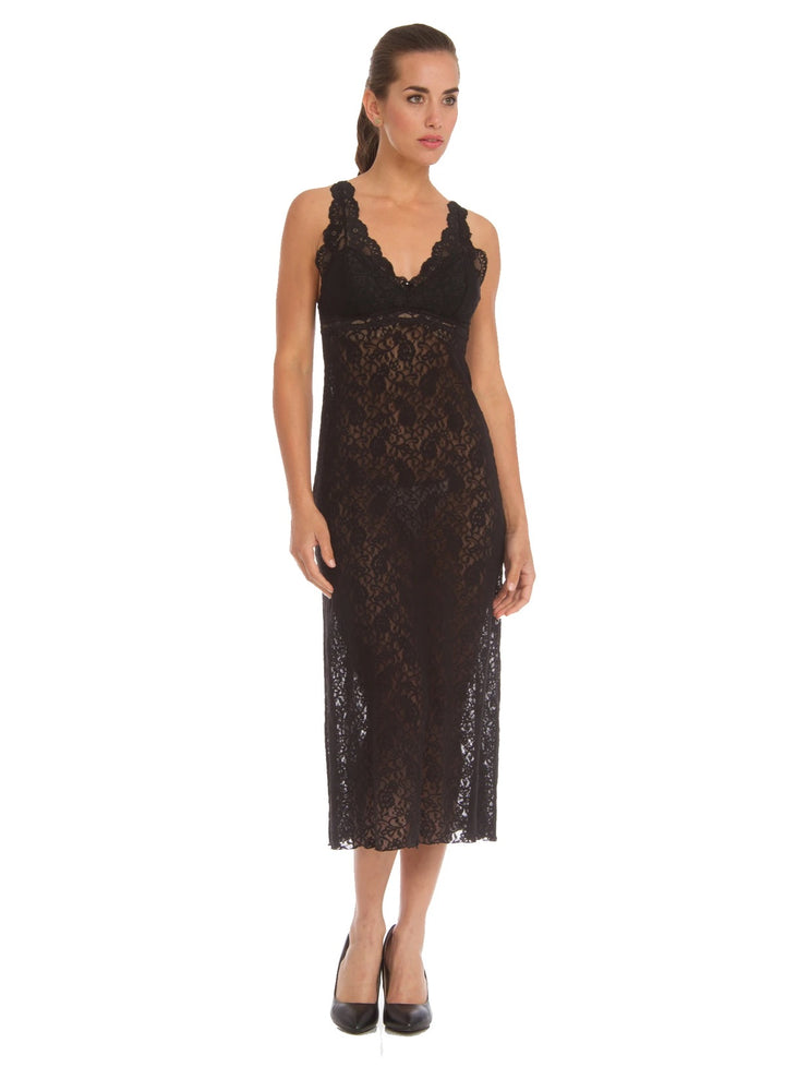 🇨🇦 Natasha Long Lace Gown - Black - Size Small