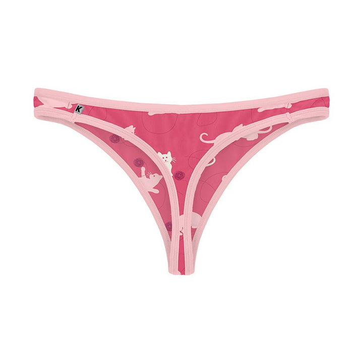 Women's Print Classic Thong - Winter Rose Kitty