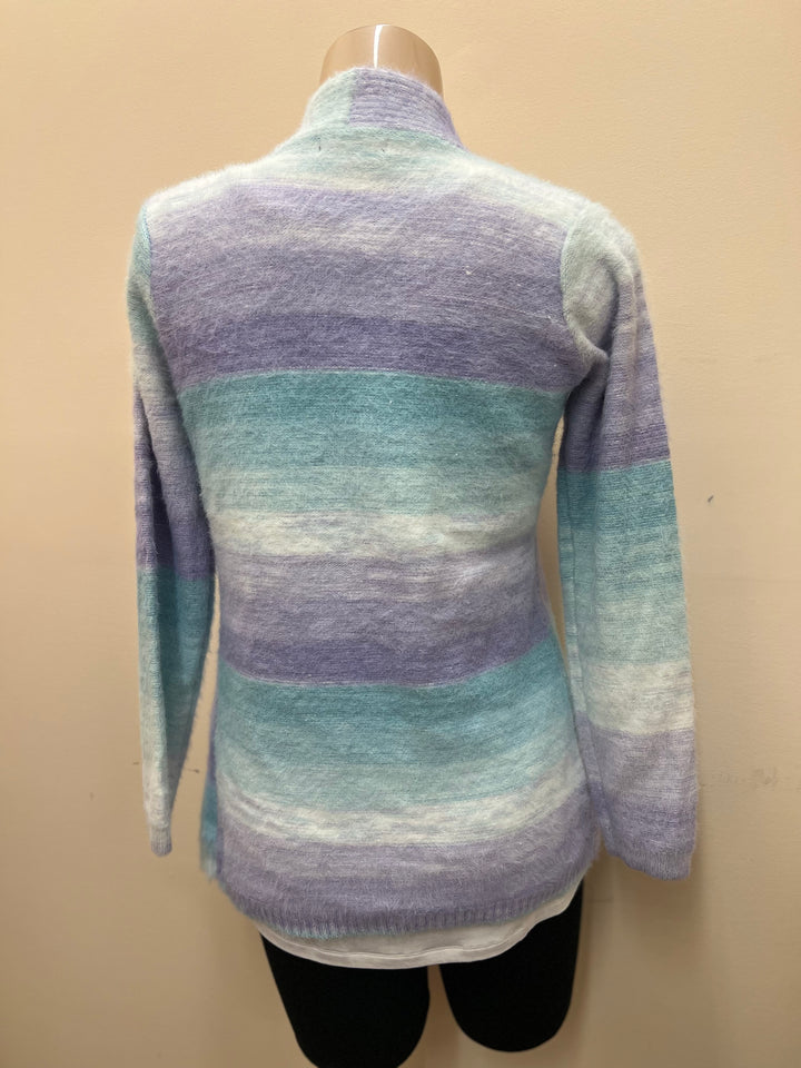 Pastel Striped Cardigan - Size Large