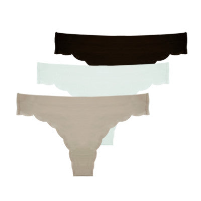 Laser Cut Scalloped Thong