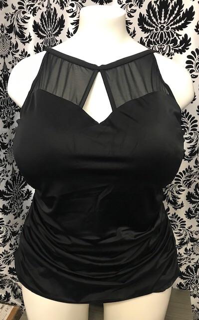 Keyhole Meshfront Tankini Top