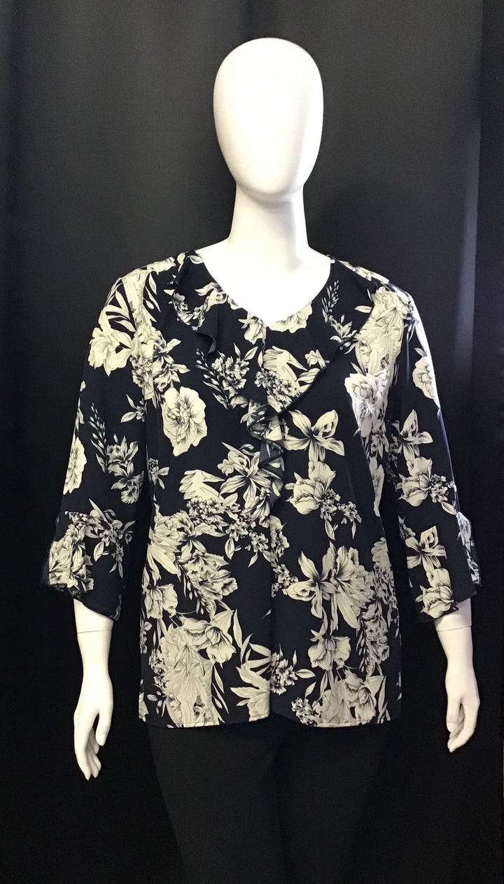 Ruffle Front Blouse - Size 1 X