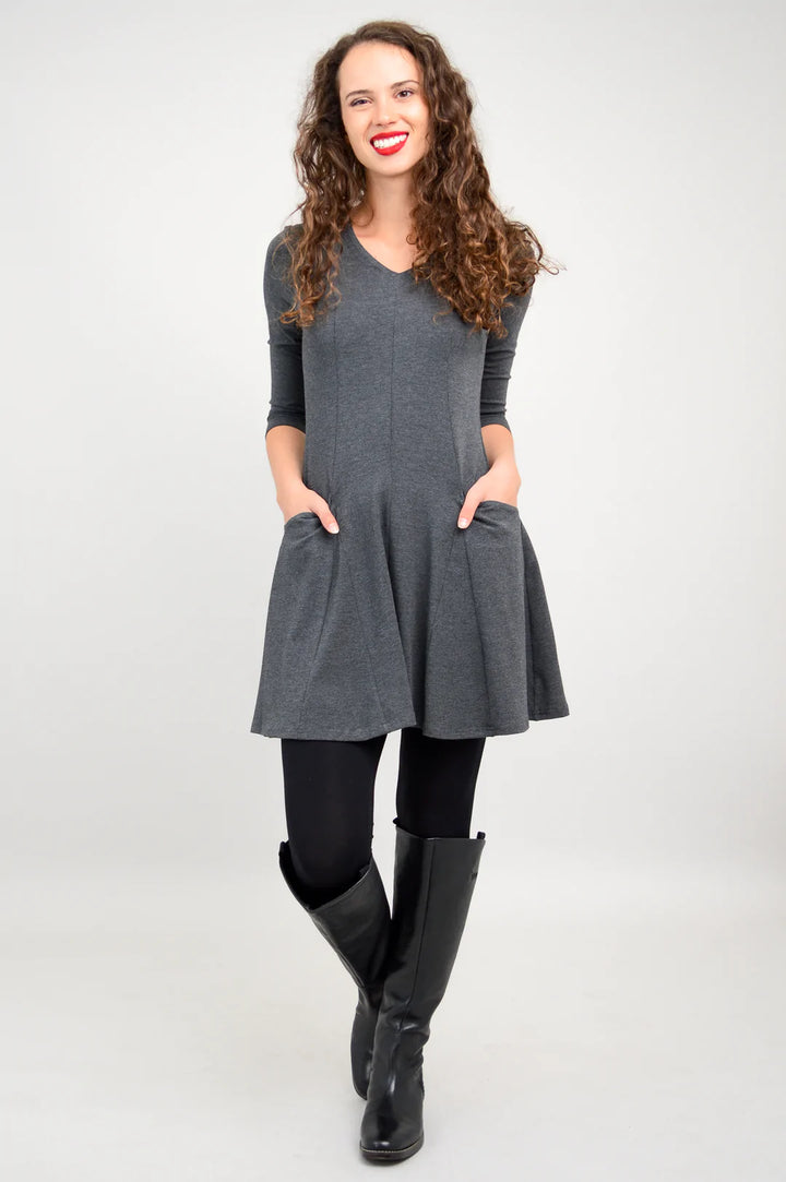 Wilma Bamboo / Cotton Tunic - Graphite - Size Medium