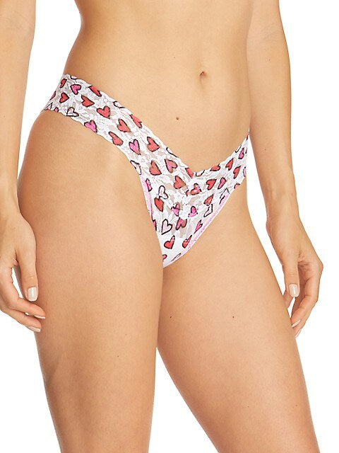 Hanky Panky Printed Signature Lace Thong - Heartbeat