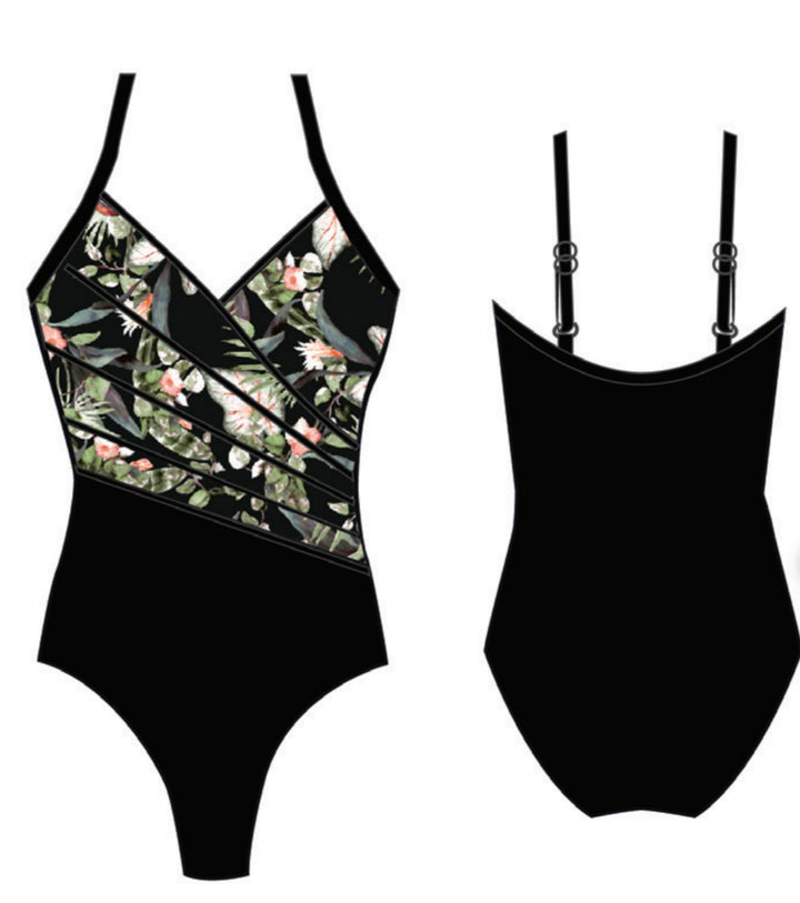 Finz Pipe Splice Polyester 1 Piece Swimsuit - Size 20