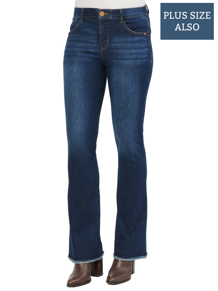 "Ab"solution® High Rise Dark Indigo Itty Bitty Boot Plus Jean - Size 14