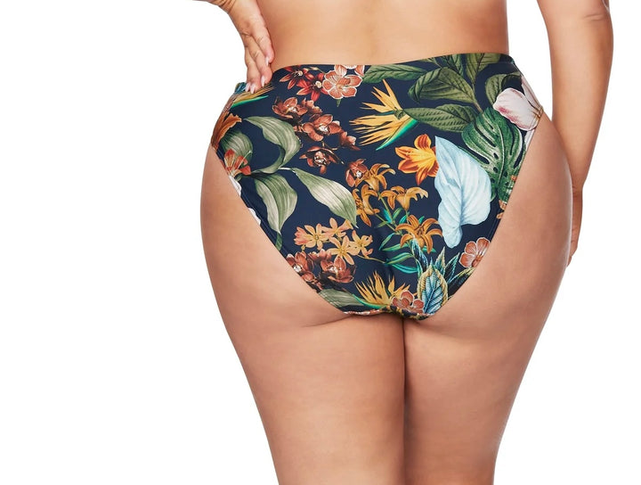 Into The Saltu Navy Richter High Leg High Waist Swim Pant